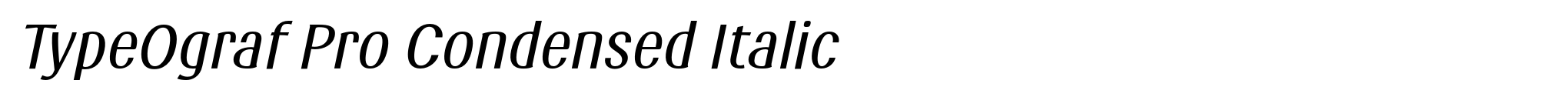 TypeOgraf Pro Condensed Italic image